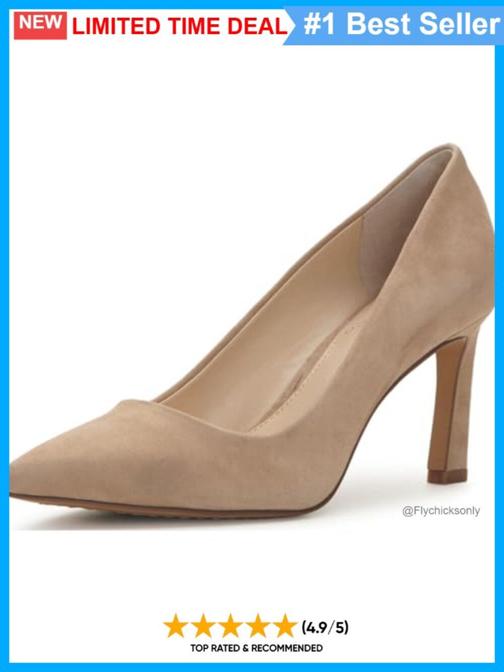 Suede Pointed Toe Pump - Picture 1 of 6